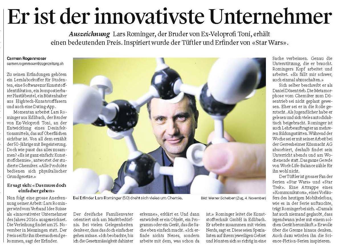 Er ist der innovativste Unternehmer. - Luzerner Zeitung. 