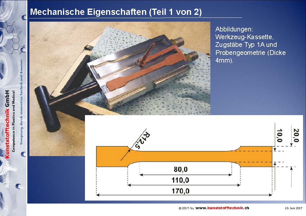 Abb. 3: Hot Polymer CF273. Mechanische Eigenschaften. Teil 1 von 2. 